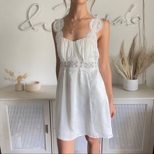 Stone Cold Fox :: Satin Lace Mini Dress